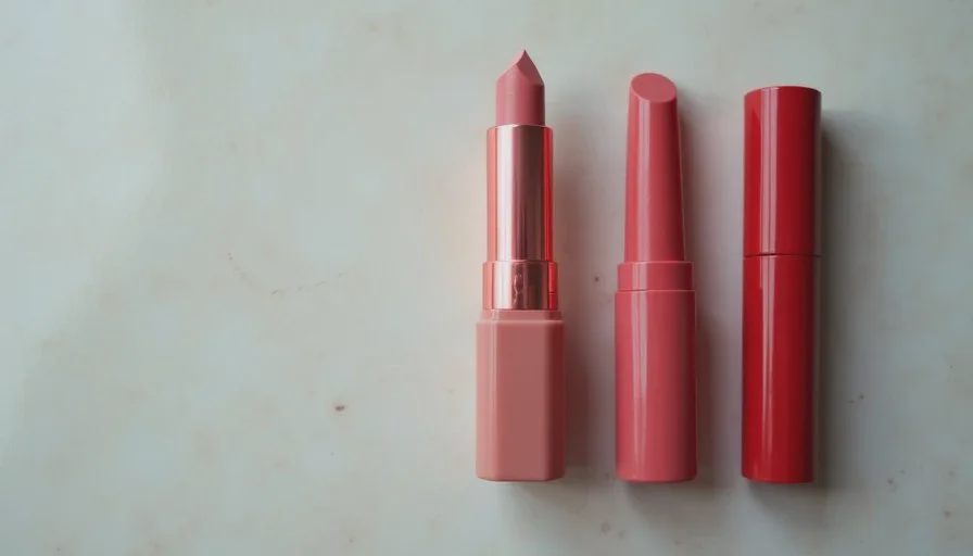 Three lip product types that handle coffee and workdays more gracefully Three lip products arranged on a clean surface: a tinted balm, a creamy lipstick and a lip stain, representing formulas that hold up better through coffee.